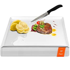 30 Collapsible Disposable Cutting Boards, 17x12 In White