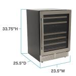 DUURA Elite Dual Zone Wine Cooler, 46 Bottles
