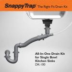 Snappy Trap Single Bowl Kitchen Sink Drain Kit