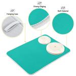 Absorbent Microfiber Dish Drying Mat - Teal Blue