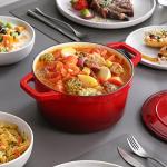 vancasso 3.5 QT Red Enameled Cast Iron Dutch Oven