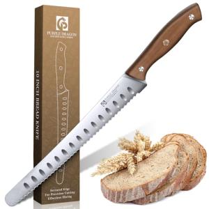Purple Dragon Serrated Bread Knife - Gift Box