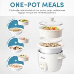 Aroma Rice Cooker with Steaming Basket, 4 Cups