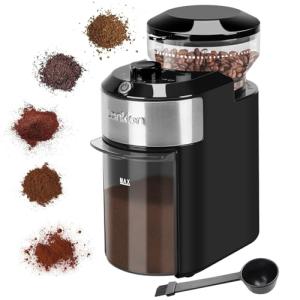 Lonkion Electric Burr Coffee Grinder with 28 Settings