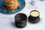 Ceramic Butter Crock with Lid - Matte Black
