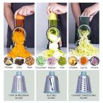 Handheld Rotary Cheese Grater with Suction Base
