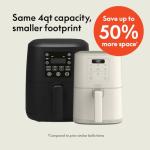 Bella 4Qt Slim Air Fryer with 6 Cooking Options