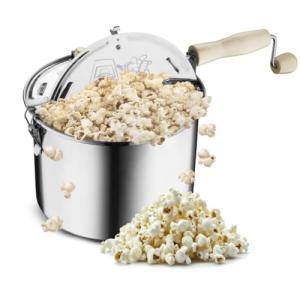Stovetop Stainless Steel Popcorn Maker with Crank