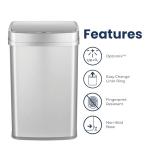 NINESTARS 13 Gallon Smart Odor-Reducing Trash Can