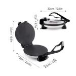 Rushbom 10" Electric Tortilla Maker with Temperature Control