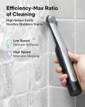 HOTO Wand Cordless Electric Spin Scrubber with 12 Brushes