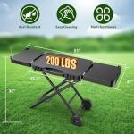 Portable Indoor Grill Table Stand with Wheels