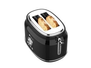 Retro 2-Slice Toaster with Wide Slots and Adjustable Settings