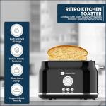 Retro 2-Slice Toaster with Wide Slots and Adjustable Settings
