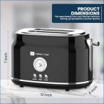 Retro 2-Slice Toaster with Wide Slots and Adjustable Settings