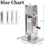 Stainless Steel Vertical Sausage Stuffer with 4 Tubes
