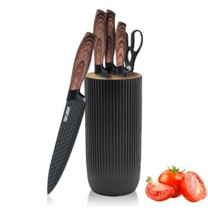 Wiztoynia 6-Piece Black Kitchen Knife Set