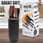Wiztoynia 6-Piece Black Kitchen Knife Set