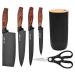 Wiztoynia 6-Piece Black Kitchen Knife Set