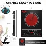 VBGK Portable Single Burner Electric Cooktop 1800W