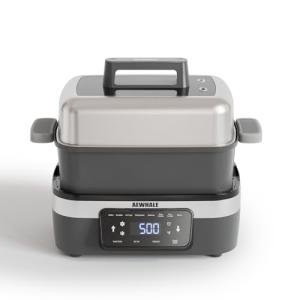 8-in-1 Electric Cooker with Air Fryer, Grey