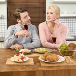 Bamboo Cutting Board Set with Holder and Juice Grooves