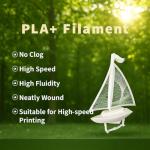 Black PLA+PRO 3D Printer Filament, 1.75mm