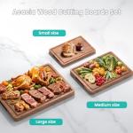 3-Piece Acacia Wood Cutting Board Set