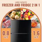 DEMULLER 2.4 Cu.ft Double Door Mini Fridge