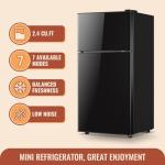 DEMULLER 2.4 Cu.ft Double Door Mini Fridge