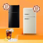 DEMULLER 2.4 Cu.ft Double Door Mini Fridge