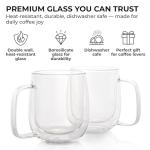 Kaffe Double-Wall Glass Coffee Cup Set (2)