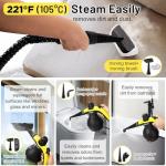 Portable Handheld Steam Cleaner with 10 Accessories