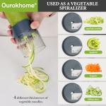 Ourokhome 10-in-1 Mandolin Slicer and Spiralizer