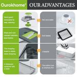 Ourokhome 10-in-1 Mandolin Slicer and Spiralizer