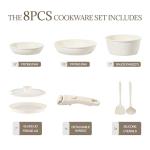 Non-Stick Ceramic Cookware Set 8 Pieces