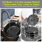Uten 5.8QT High-Power Air Fryer with Timer