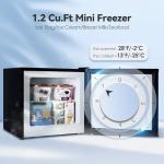 LHRIVER Compact Mini Freezer with Adjustable Thermostat