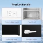 LHRIVER Compact Mini Freezer with Adjustable Thermostat