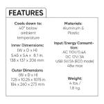 Portable 4L Mini Fridge for Food and Drinks