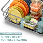 Large Dish Drying Rack with Drainboard and Holders