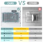 Large Dish Drying Rack with Drainboard and Holders