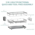 Large Dish Drying Rack with Drainboard and Holders