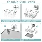 Large Dish Drying Rack with Drainboard and Holders