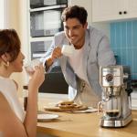 CASABREWS 5418 PRO Espresso Machine 20 Bar, Upgraded Espresso Maker with Powerful Steam Milk Frother, Stainless Steel Coffee Machine with Fast Heating System for Cappuccino, Latte, Silver