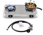 Portable 2-Burner Propane Gas Stove for Camping