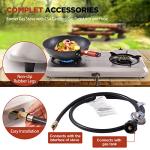 Portable 2-Burner Propane Gas Stove for Camping