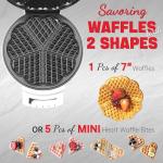 Heart Shaped Mini Waffle Maker with Shade Control