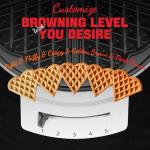 Heart Shaped Mini Waffle Maker with Shade Control
