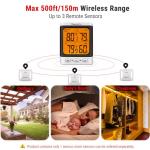 Wireless Indoor Outdoor Thermometer with LCD Display